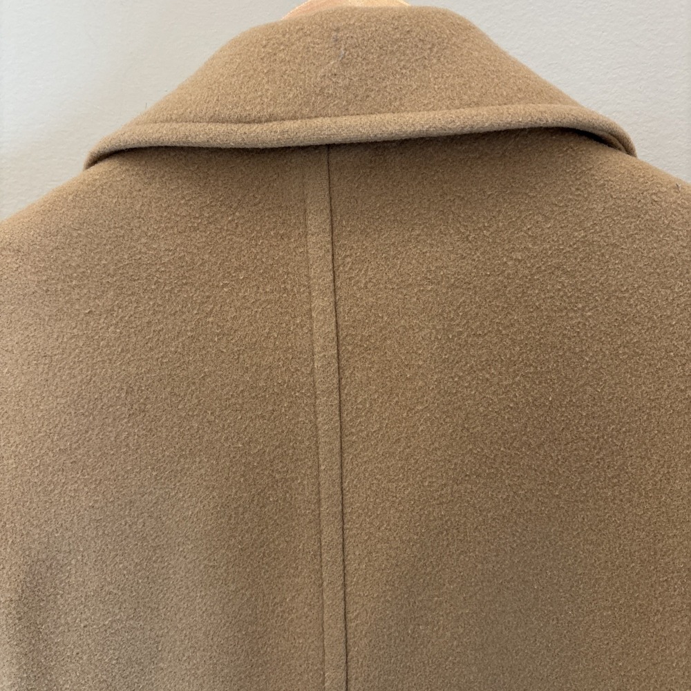 L.L. Bean Lambs Wool Classic Polo Coat Women's 8 Beige 3/4 Length Bellandi - Picture 14 of 16